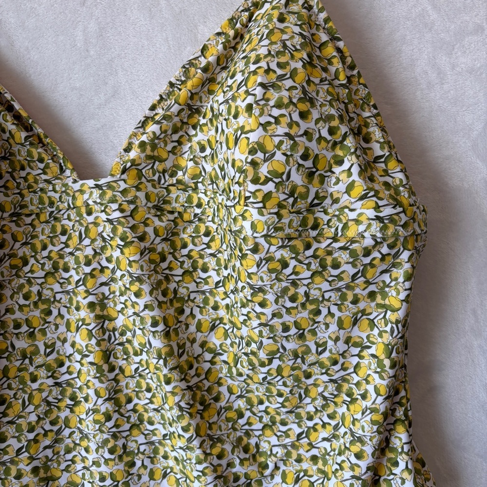 J crew womens Plunge‎ one-piece swimsuit in Liberty Eliza's Yellow size 24 NWT - Picture 2 of 12